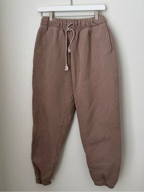 Set active high rise joggers brown